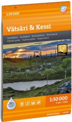 Vätsäri ja Kessi 1:50 000 (taitettu kartta)
