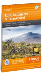 Ropi, Raittijärvi ja Termisjärvi 1:50 000 (taitettu kartta)