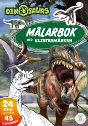 Dinosaurier : Målarbok med klistermärken