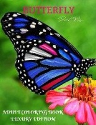 Butterfly Adult Coloring Book Luxury Edition: An Adult Coloring Book with Beautiful Butterflies - Mantra Craft Coloring Book - 3