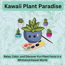 Kawaii Plant Paradise - Relax, Color, and Discover Fun Plant Facts in a Whimsical Kawaii World The Perfect Coloring Escape for P