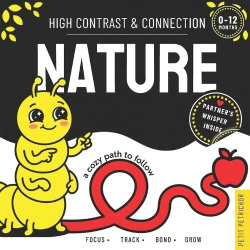 High Contrast & Connection - Nature: Visual Sensory Stimulation Book for Infants Focus Tracking, Tummy Time & Parent-Baby Connec