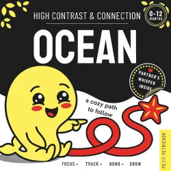 High Contrast & Connection Ocean - Visual Stimulation Book for Infants Focus Tracking, Tummy Time & Parent-Baby Connection