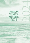 Kirkon viikkomuistio 2024 + lilat pujotuskannet, kynäpidike