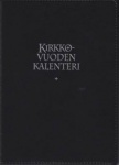 Kirkon viikkokalenteri 2025 + mustat pujotuskannet, kynäpidike