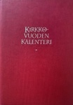 Kirkon viikkokalenteri 2026 + punaiset kannet,kynäpidike