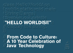 Hello World(s) -- From Code to Culture
