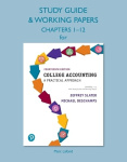Study Guide & Working Papers for College Accounting -  A Practical Approach, Chapters 1-12