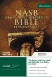 NASB, Reference Bible, Giant Print, Personal Size, Leather-Look, Burgundy, Red Letter Edition