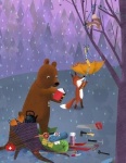 Bear & Fox Journal - Planning What to Take for a Hike - College Ruled Notebook