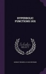 Hyperbolic Functions 1931