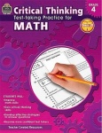 Critical Thinking: Test-Taking Practice for Math Grade 4