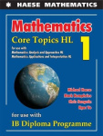 Mathematics: Core Topics HL 1