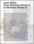 Liam Gillick - From Nineteen Ninety A to Nineteen Ninety D