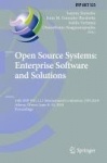 Open Source Systems: Enterprise Software and Solutions - 14th IFIP WG 2.13 International Conference, OSS 2018, Athens, Greece, J