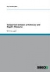 Comparison between a Dictionary and Roget's Thesaurus