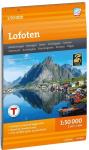 Lofoten hiking map turkart 1:50 000 (taitettu kartta)