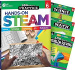 180 Days(r) Steam, Science, Math,&Problem Solving Grade 6: 4-Book Set
